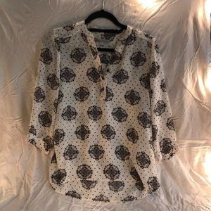 Black & White blouse